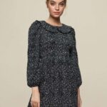 Petite Monochrome 3/4 Sleeve Mini Dress