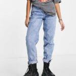 Petite High Rise 'Originally Mom Jeans in lightwash