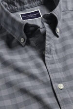 Gingham Button Down Washed Oxford - Flint Grey - Image 3