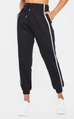 Black Double Side Stripe Jogger
