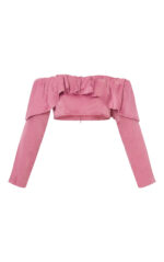 Petite Pink Ruffle Satin Top - Image 4