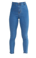 Petite Mid Blue Wash Disco Fit Skinny Jeans - Image 2