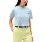 Dickies Womens Porterdale Cropped T-Shirt Fog Blue