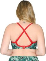 Paradise Palm Padded Balcony Bra Bikini Top - Image 3