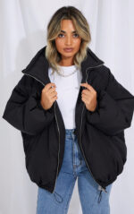 Extreme Oversized Puffer Jacket Black