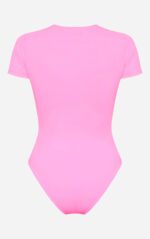 Hot Pink Scuba Zip Up Swimsuit - Image 5