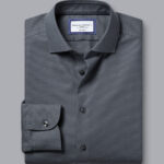 Non - Iron Diamond Texture Stretch Extra Slim Fit Shirt