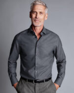 Non - Iron Diamond Texture Stretch Extra Slim Fit Shirt - Image 2