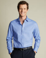 Non-Iron Royal Oxford Classic Fit Shirt - Ocean Blue - Image 2