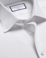 Non-Iron Royal Oxford Slim Fit Shirt - White - Image 2