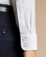 Non-Iron Royal Oxford Slim Fit Shirt - White - Image 4