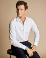 Non-Iron Royal Oxford Slim Fit Shirt - White - Image 3