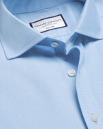 Cutaway Collar Non-Iron Twill Extra Slim Fit Shirt - Sky Blue - Image 2