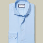 Cutaway Collar Non-Iron Twill Classic Fit Shirt Sky Blue