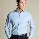 Cutaway Collar Non-Iron Twill Extra Slim Fit Shirt - Sky Blue