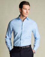 Cutaway Collar Non-Iron Twill Extra Slim Fit Shirt - Sky Blue