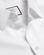 Non-Iron Slim Fit Egyptian Cotton Shirt - White - Image 2