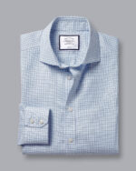 Cutaway Twill Windowpane Checkered Slim Fit Shirt - Image 2