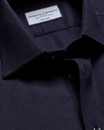 Non-Iron Royal Oxford Classic Fit Shirt - Navy - Image 3