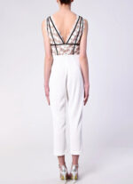 Daisy Lace Plunge Jumpsuit - Image 2