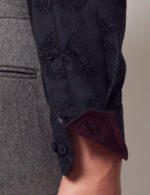 Black Dobby Slim Fit Shirt - Image 4