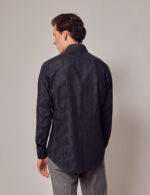 Black Dobby Slim Fit Shirt - Image 3