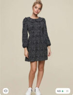 Petite Monochrome 3/4 Sleeve Mini Dress - Image 2