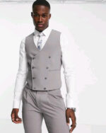 Noak 'Tower Hill' super skinny suit trousers in grey worsted wool blend with stretch - Image 2