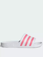 Adidas Sportswear Womens Adilette Aqua Sliders - White/Pink - Image 2