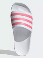 Adidas Sportswear Womens Adilette Aqua Sliders - White/Pink - Image 3