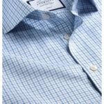 Cutaway Twill Windowpane Checkered Slim Fit Shirt