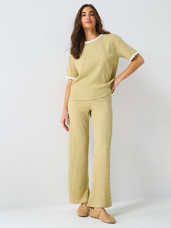 Rik Rak Rik Rak Boxy T-shirt and Wide Leg Trousers – Brandly NG