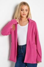 Petite Pink Scuba Blazer