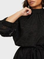 Damina 3/4 Short Dress Black - Image 2