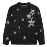 Black Embroidered Christmas Sweater