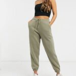 Petite Oversized Jogger Pale Khaki