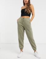 Petite Oversized Jogger Pale Khaki