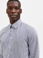 Ethan Slim Fit Stripe Navy Blue - Image 2