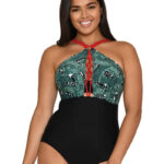 Paradise Palm Plunge One Piece Swimsuit