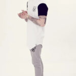 Curved Hem' T-shirt - White