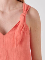Damart Sleeveless Top-Ties In Orange - Image 3