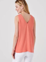 Damart Sleeveless Top-Ties In Orange - Image 2
